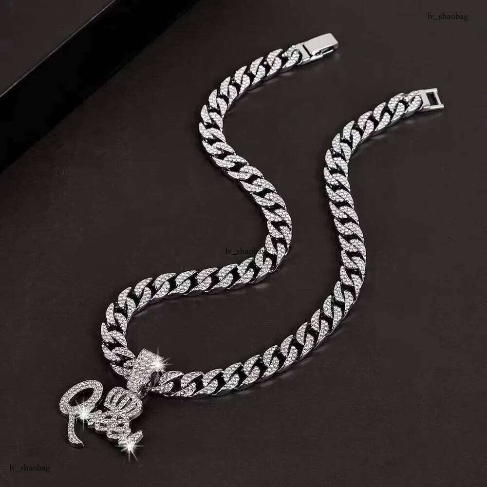 DHCollections Queen Crown Pendant Necklace for Women Iced Out Cuban Link Chain Hip Hop Bling Style Gold Sier Color 18 Inch 1 Piece