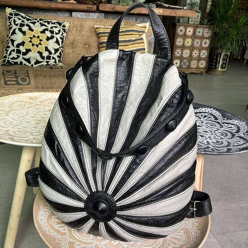 Multi color patchwork backpack fashion colorful watermelon large hat rainbow women shoulder bag