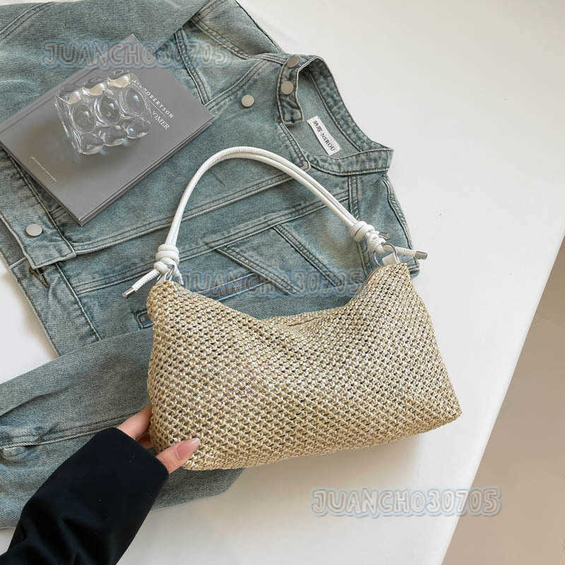 Handwoven Bag for Women 2025 New Trendy Fashion Tote Bag Straw Bag Versatile Large Capacity Shoulder Bag H250804