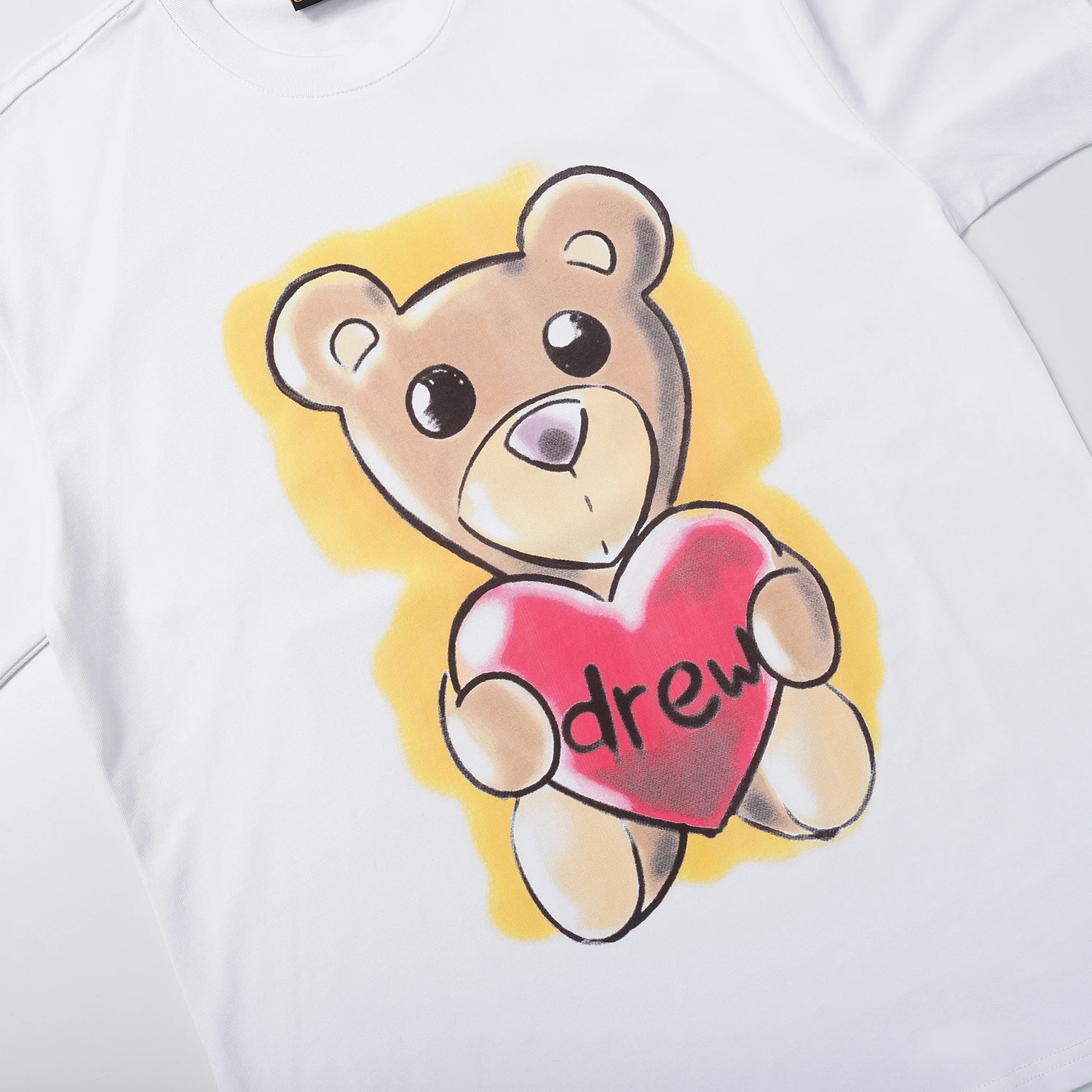 DREW HOUSE New Men's Clothing vintage T shirt men's and women's Bear printed loose short sleeve T-shirt Designer luxury