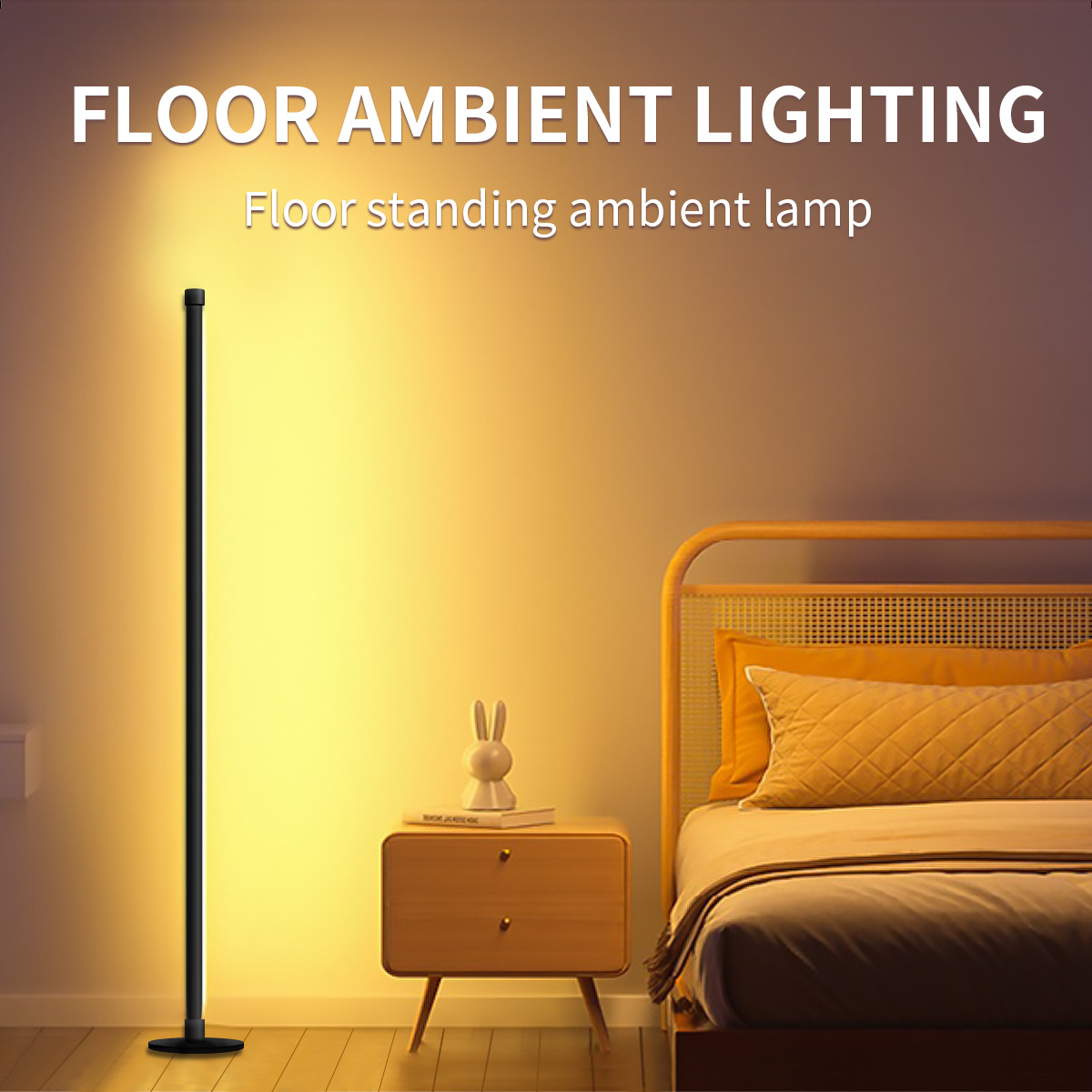 Colorful Adjustable Standing Light with Remotely Controlled Dimming Functionality - Ideal for Home Decorations HCP024