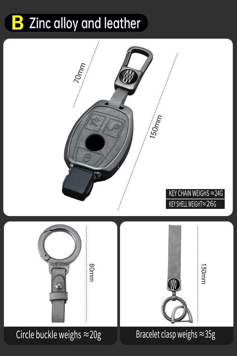 Car Key Case Cover Key Bag Accessories For Mercedes Benz A B C S Class AMG GLA CLA GLC W176 W221 W204 W205 Shell Fob Keychain G250802