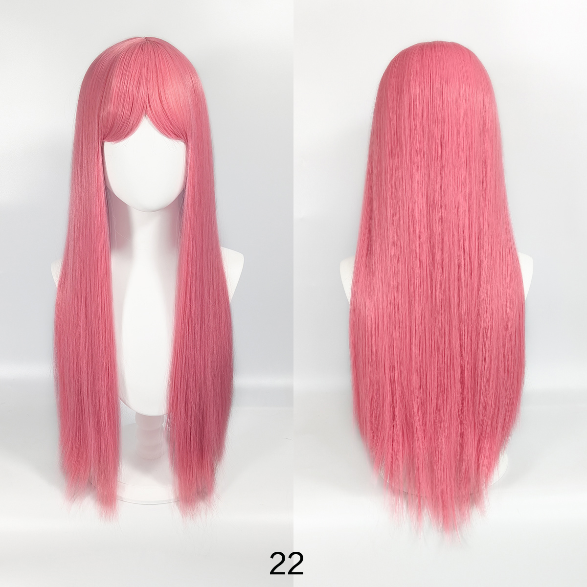 Japanese-style multi-color long straight hair, air-style fringe to shape the face, wig for cosplay, full head coverings