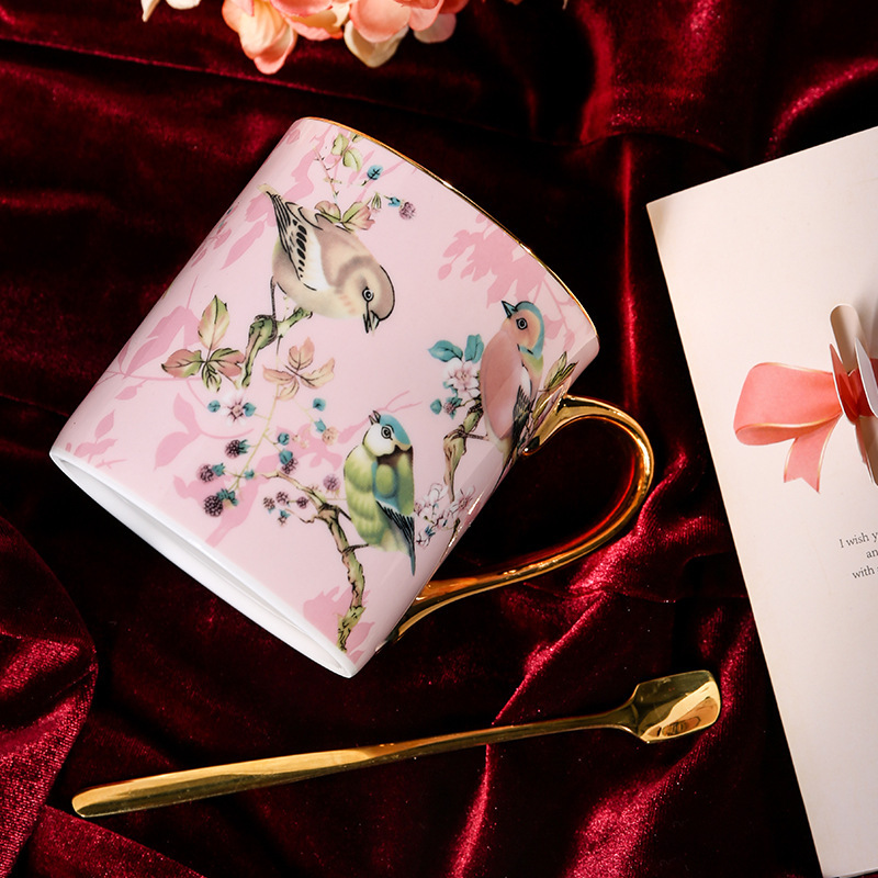 Meidao Coffee High-end Exquisite Bone China Large Capacity Mug Designer Style Afternoon Tea Cup Set designer luxcury