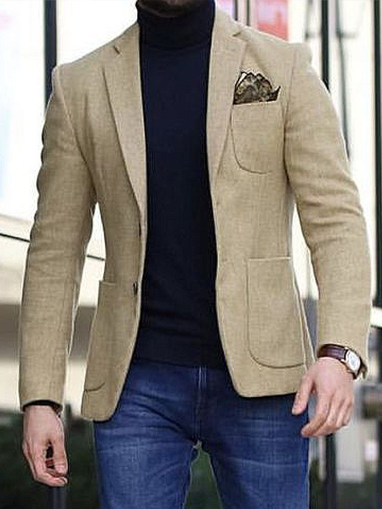 Men Spring Autumn Business Casual Suit Jacket Fashion Solid Casual Classic Business Work Blazer Coat plus size slim fit
