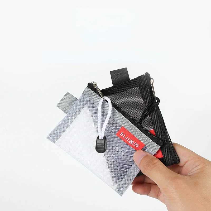 Traveling Clear Small Square Mesh Coin Bags Purses Money Holder Earphone Data Line Keys Storage Bags Bus ID Credit Card Pouches G250802