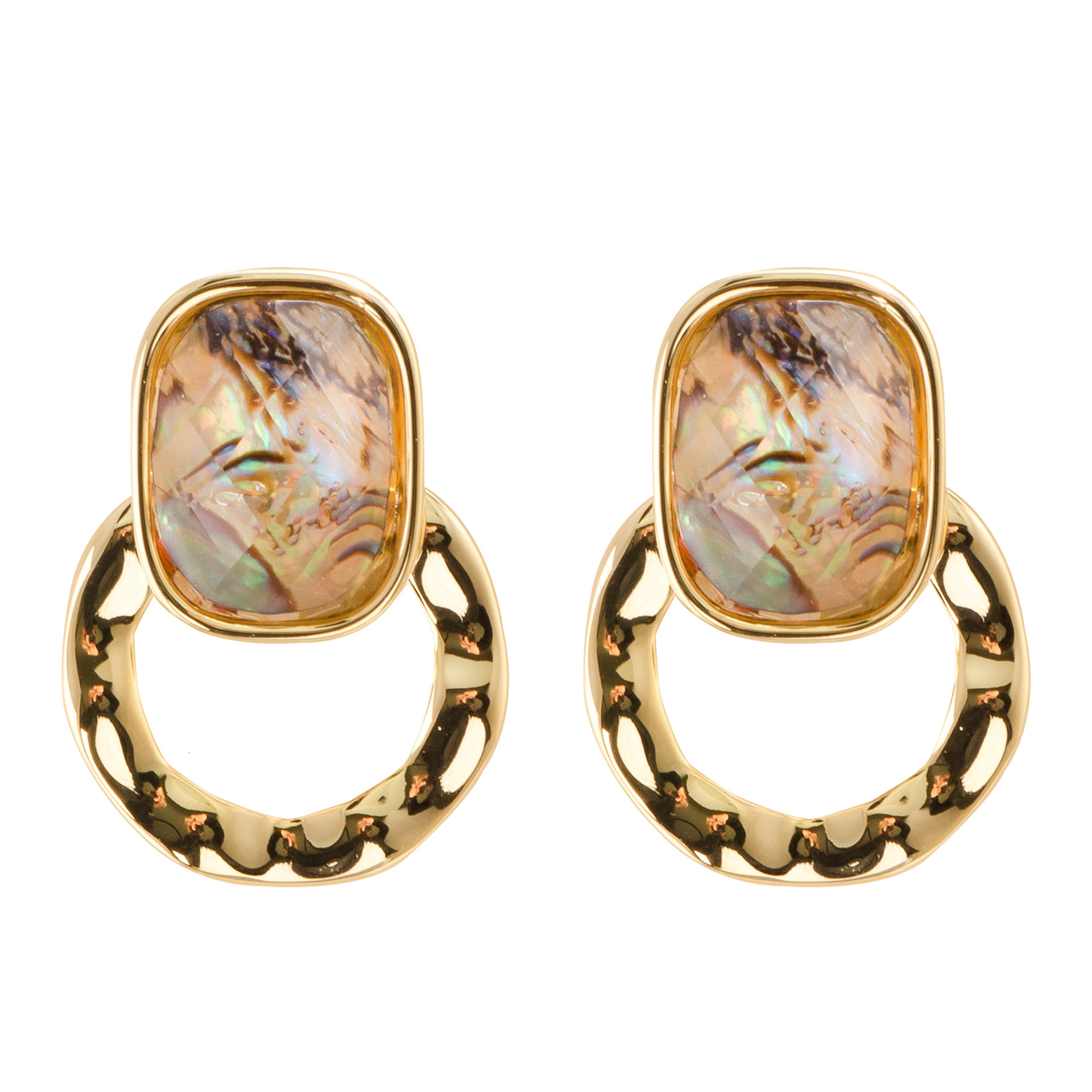 Elegant Fashionable Style Natural Abalone Shell Earrings for Women, Niche Temperament, High-end Sier Needle Ear Jewelry