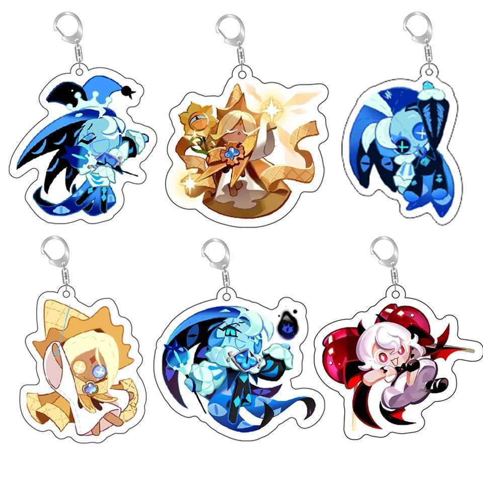 Hot Game Cookie Chibis Keychain Shadow Milk Pure Vanilla Key Chain Bag Keyrings Jewelry Gamer Fans Gifts Accessories G250802