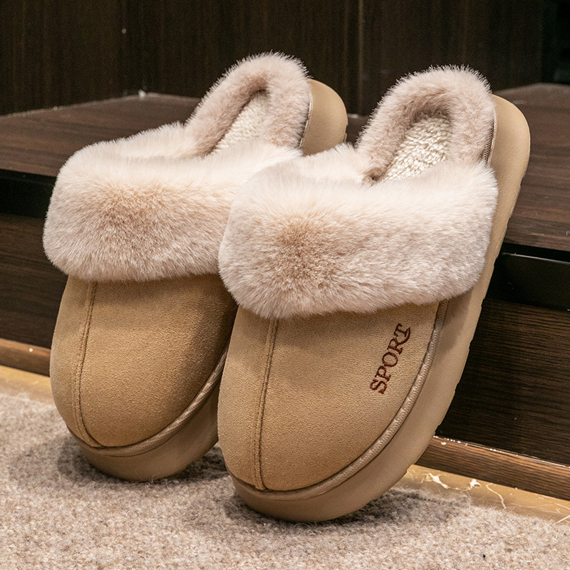 2025 New Women's Thick Soled Cotton Slippers Outdoor Indoor Use Winter Non Slip Warm Suitable For In Spring And Autumn Also Post - Partum Women