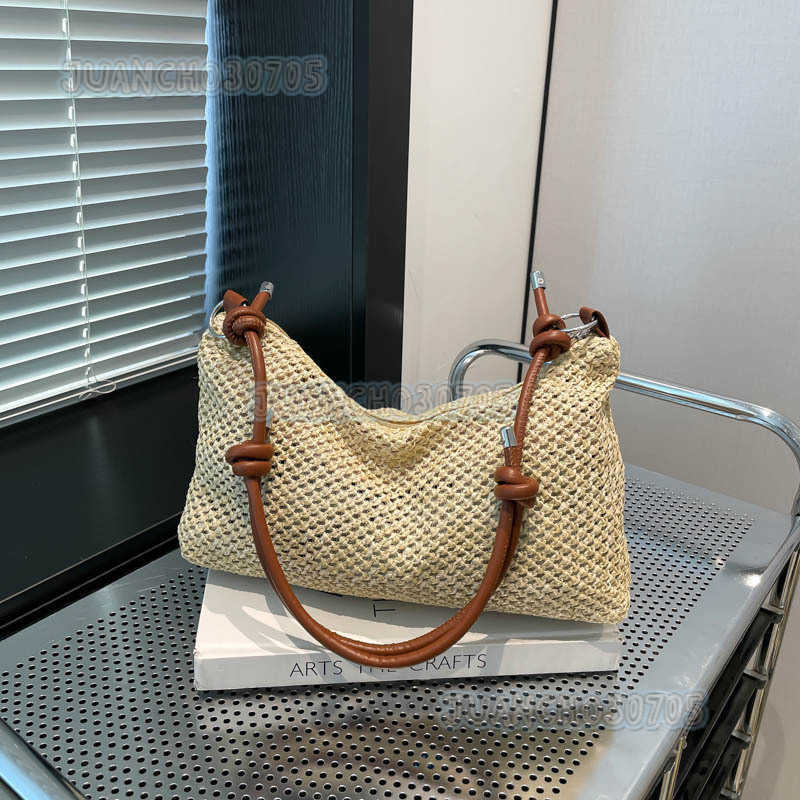 Handwoven Bag for Women 2025 New Trendy Fashion Tote Bag Straw Bag Versatile Large Capacity Shoulder Bag H250804