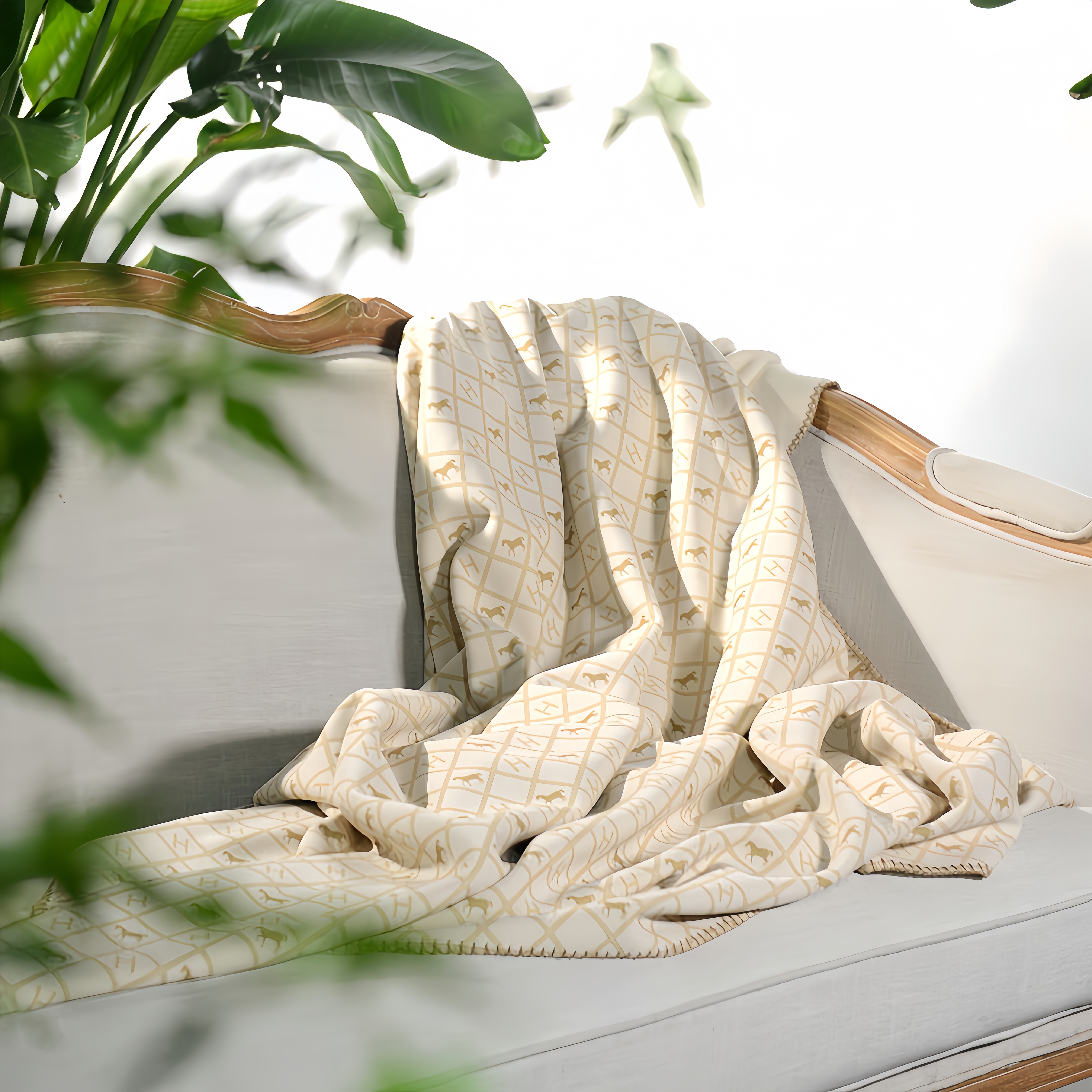 Designer blanket H cashmere blankets sofa blanket covering blanket thin shawl blanket air - conditioner blanket airplane travel blanket