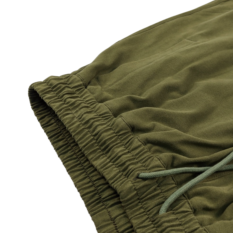 Men's Summer Shorts with Elastic Waistband & Tie Design - Solid Color Customizable