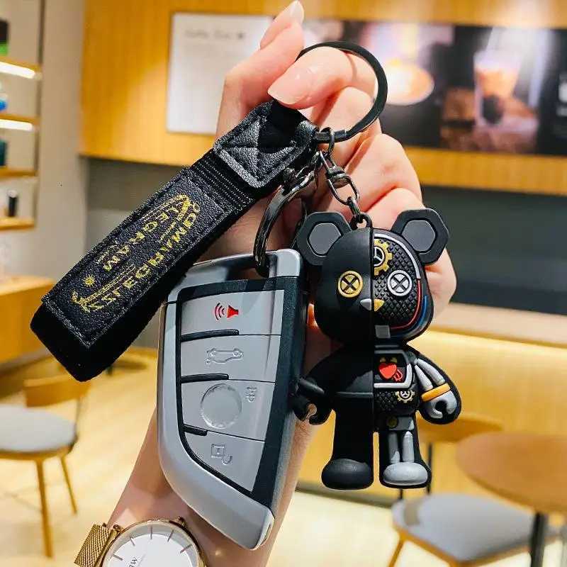 Cartoon Simple Mechanical Bear Cute Niche Doll Keychain Chain Bag Personalized Small Pendant Accessory Keychain Decorative Gifts G250802