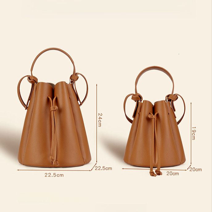Free Shipping Designer Luxury Trend Retro Petal Drawstring Women's Bucket Bag Simple High-end Single Shoulder Crossbody Lucky Bag Casual Shopping