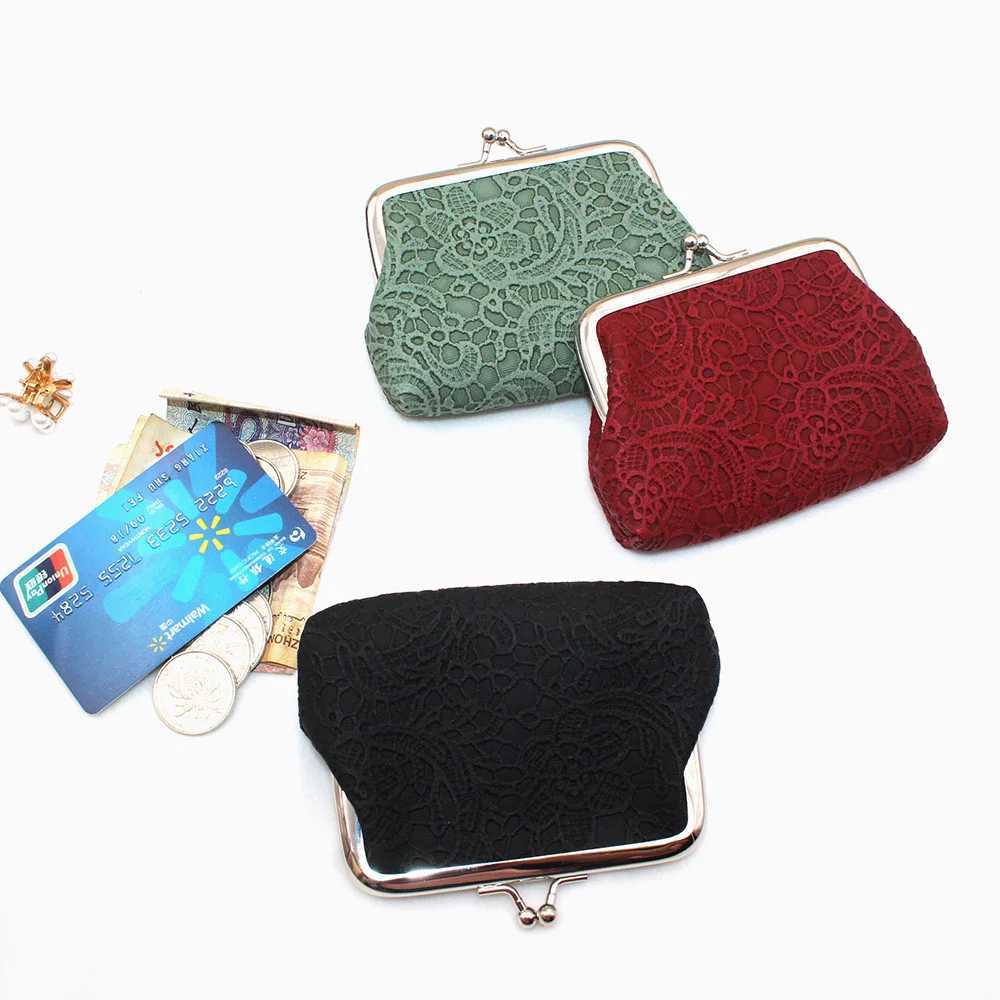 PU Lace Embossed Small Wallet 4-Inch Clutch Bag Mini Coin Purse Data Cable Organizer Portable Pouch for Womens Money Bags G250802
