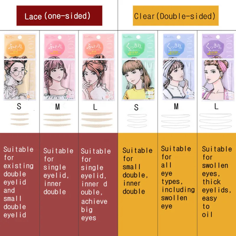 MOTONOZEN Invisible Double Eyelid Tape Natural Looking Waterproof Easy to Apply Eye Stickers Enlarge Eyes Beauty Tool 250730