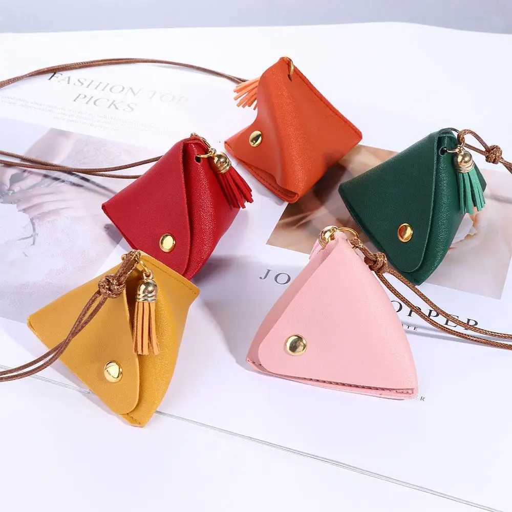 Triangle Coin Purse Portable Dragon Boat Festival Zongzi Change Wallet Access Card Leather Bag G250802