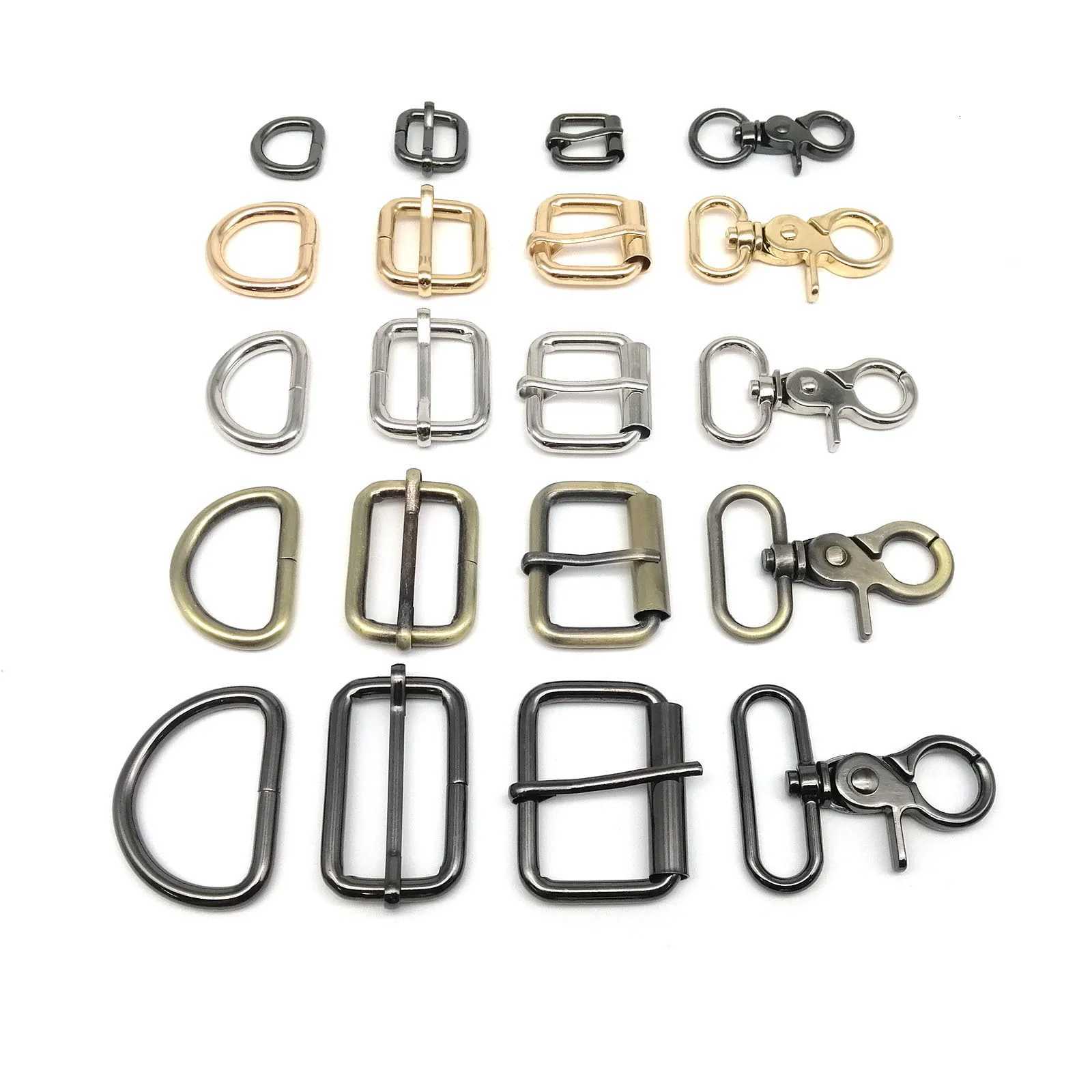 igh Quality Leather Hand Bag Backpack Strap Belt D Ring Rectangle Tri-glide Adjust Roller Pin Buckle Slider Clasp Trigger Hook G250802