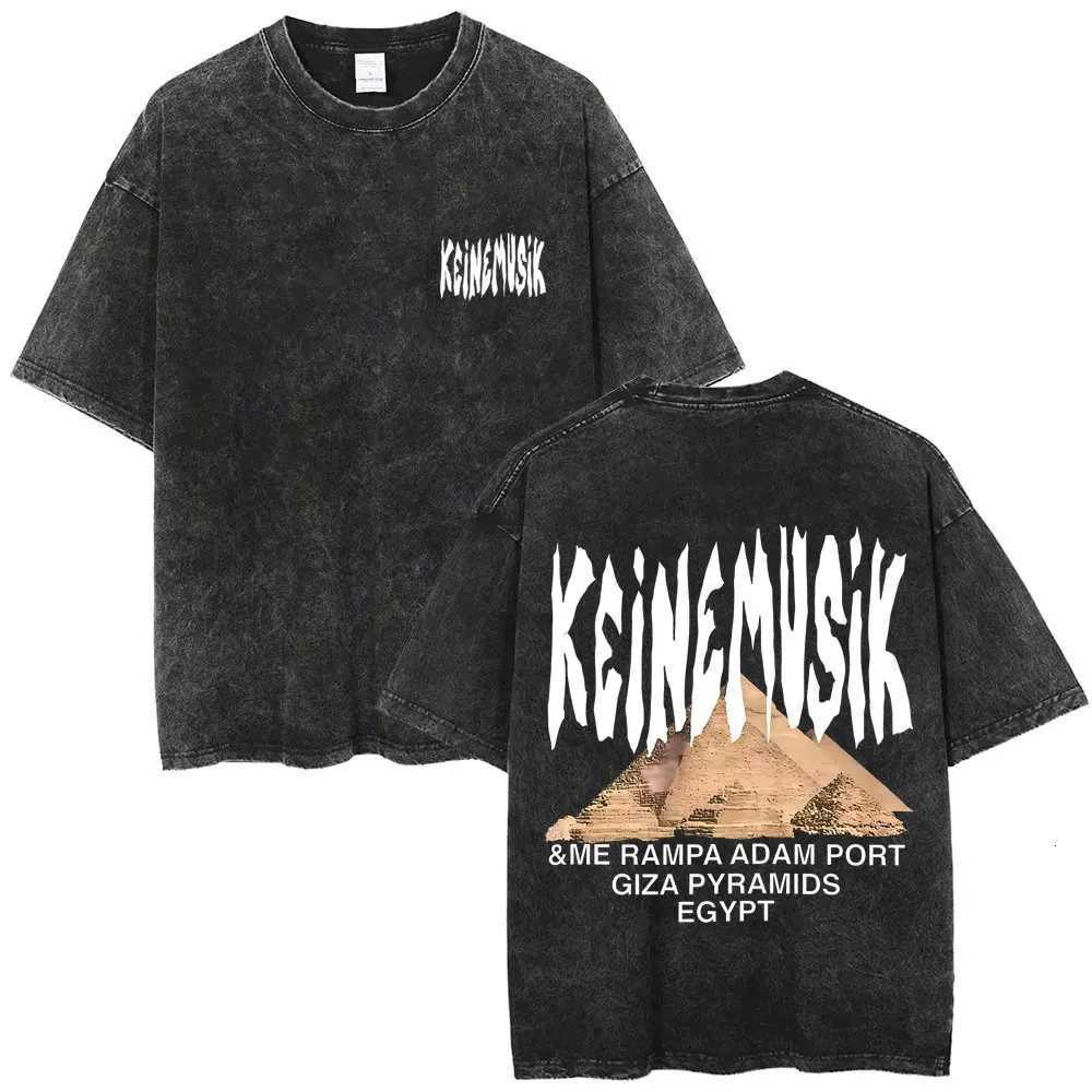 Vintage Washed Summer Keinemusik X Pacha T-Shirts Men Women Fashion Hip Hop Street T-shirts Men Casual Cotton Short Sleeve Tees W250804