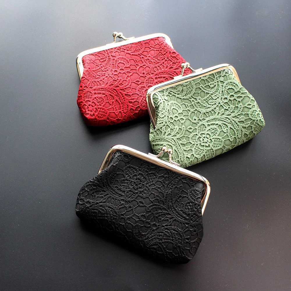 PU Lace Embossed Small Wallet 4-Inch Clutch Bag Mini Coin Purse Data Cable Organizer Portable Pouch for Womens Money Bags G250802