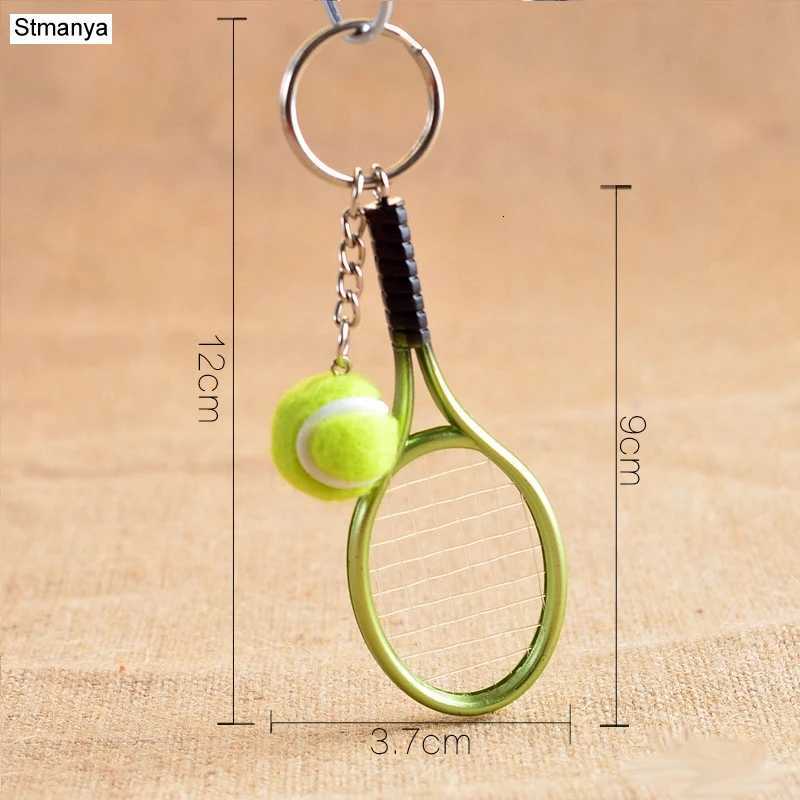 Hot Sale Mini Tennis Racket Pendant Keychain Keyring Key Chain Ring Finder Holder Accessories for Lovers Day Gifts #17162 G250802