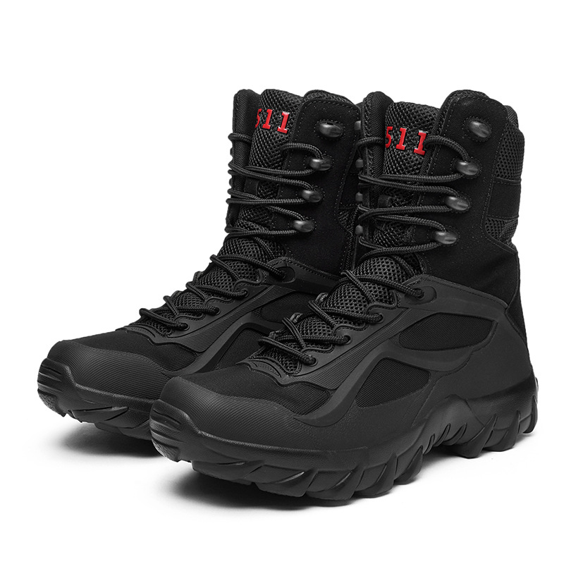 Large size men's shoes outdoor military fan boots winter high top tactical boots special forces combat boots