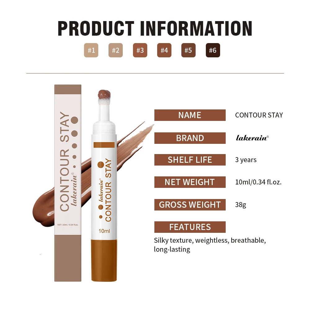 Liquid Contour STAY Long Wear Bronzer Cream Contour Makeup Long Lasting Nourishing Hydrating Face Contour 6 Colors 250730