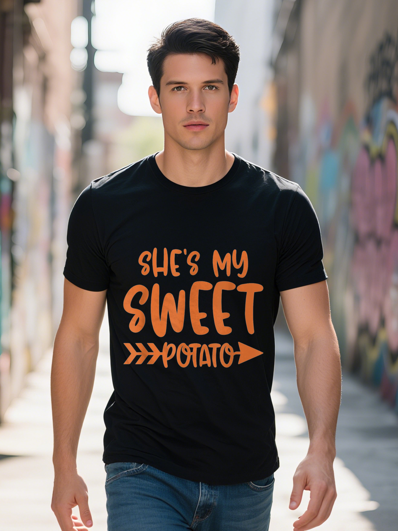 Thanksgiving Matching She s My Sweet Potato I Yam Couples T Shirt Cotton ce461 d7b1d