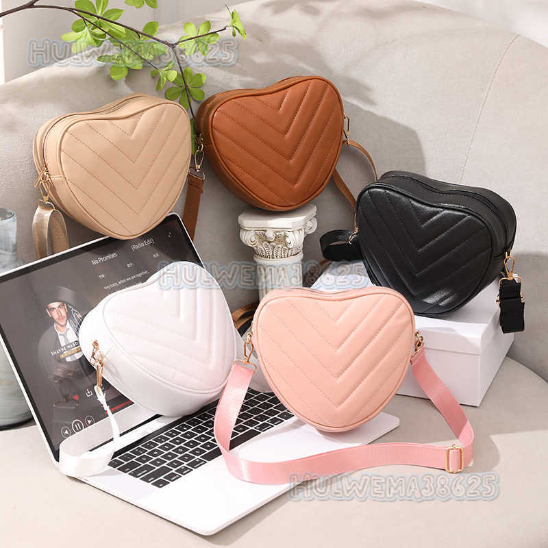 Sweet Heart-shaped Small Bag 2025 New Fashion Embroidered Womens Bag Shoulder Crossbody Bag Ladies Phone Bag H250804