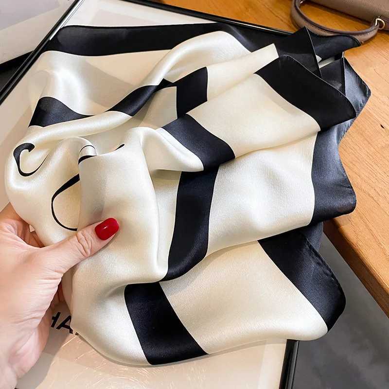 100% Silk Scarf Luxury Brand Bandana Wen Square Scarves Wrap Mberry High Quality Hijab Shawls Foard Kerchief X250804