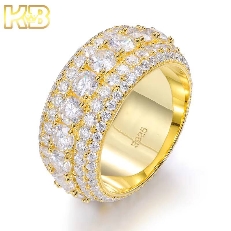 Hip Hop Ring Moissanite Diamond 925 Sterling Silver Iced Out Champion Style Luxury Jewelry for Men Women