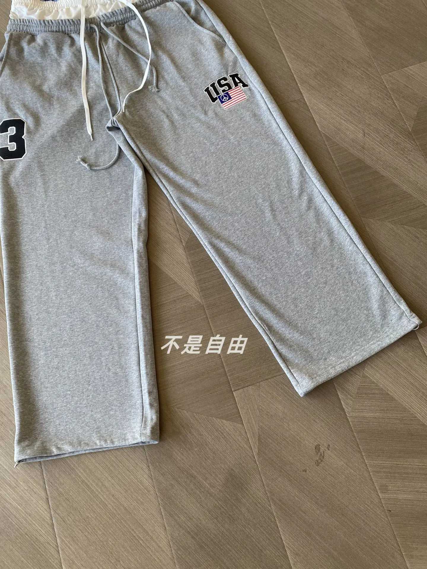 Fake Three Pieces Waist Design Project G/R Sweatpants Men Women Embroidery Digit 3 Label Track Pants Black Gray Casual Trousers X250804