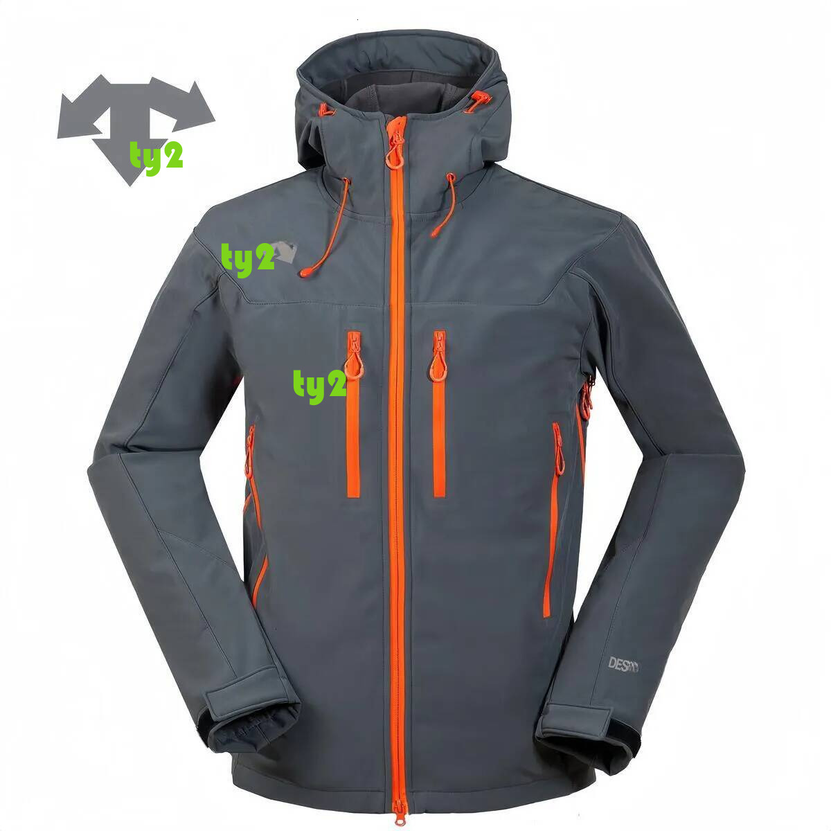 designer women men DESENTE Softshell jacket face coat Men Outdoors Sports Coats men Ski Hiking Windproof Winter Outwear Soft Shell jacket big size 8d7