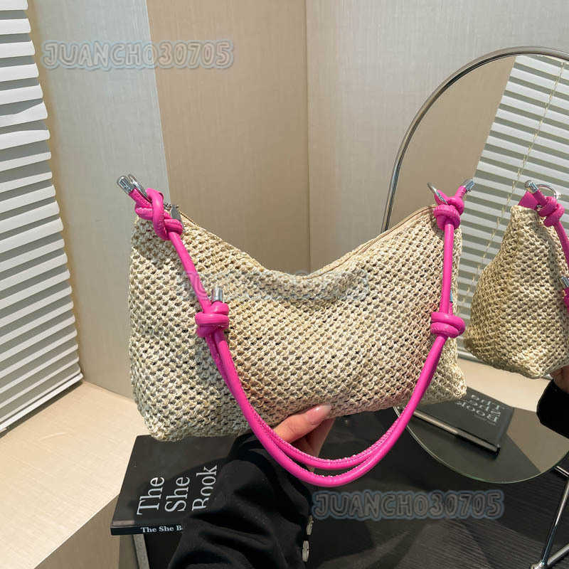 Handwoven Bag for Women 2025 New Trendy Fashion Tote Bag Straw Bag Versatile Large Capacity Shoulder Bag H250804