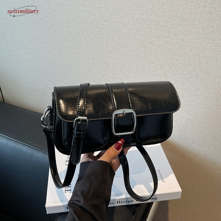 2025 Summer Elegant Trendy Simple Commuter Shoulder Korean Style Personality Sweet Cool Crossbody Small Square Bag swissmilitary