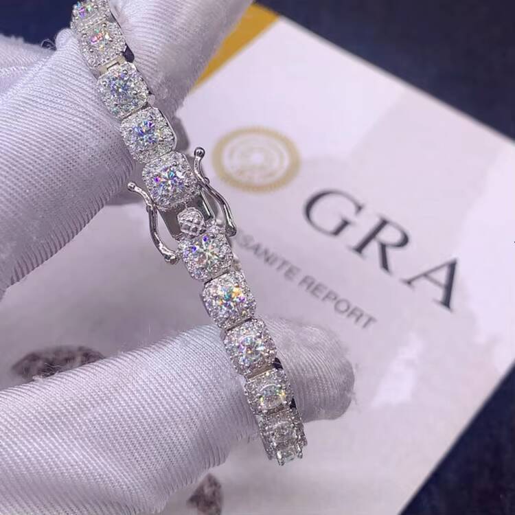 VOAINO New Trendy Tennis Bracelet 6MM VVS 9K 14K 18K Gold Customized Cluster Lab Grown Diamond Tennis Bracelet