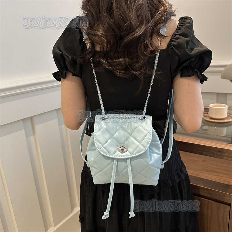 Style Casual Elegant Chain Handbag Small Backpack 2025 Spring Summer New Fashionable Personality Single Shoulder Crossbody Double Shoulder Bag H250804