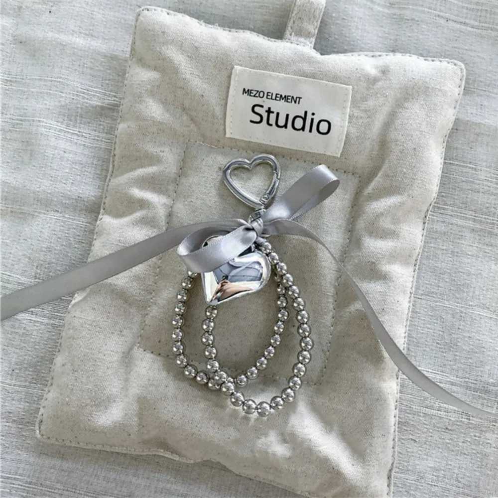 Black Ribbon Bowknot Love Keychain Bag Decoration Cellphone Pendant Accessory for Women and Girls Lanyard Keyring Camera Strap Jewelry G250802