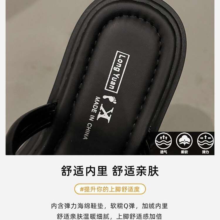 Design Sense Niche Thick-Soled Silver for Women designer shoes Summer Outdoor Wear Platform Toe-Post French Style Sandals