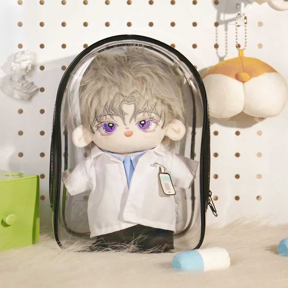 20cm Plush Doll Out Bag PVC Transparent Cotton Doll Transparent Display Pouch Clear Storage Case for Anime Cartoon Dolls G250802