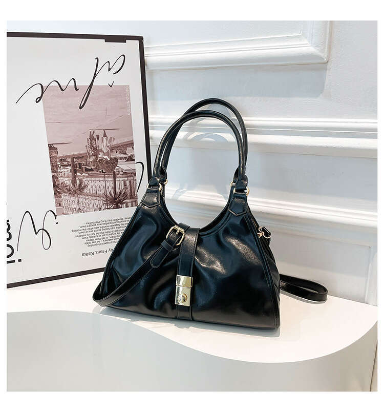 High-End Fashion Simple Handheld Tote Oil Wax Leather Texture Shoulder 2025 bags New Niche Design designer Crossbody Bag