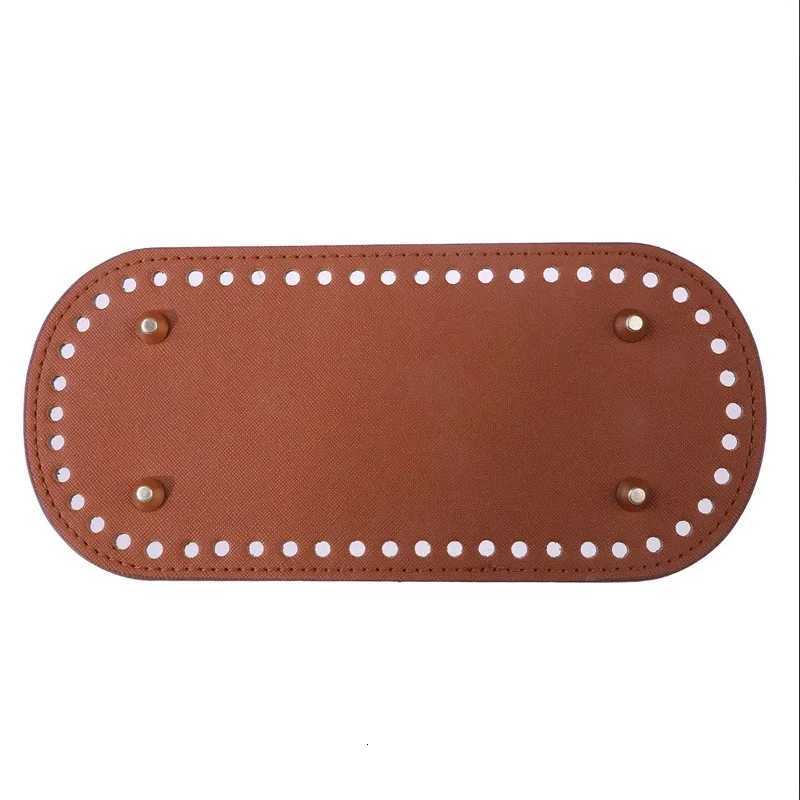 22x10cm Long Bottom for Knitted Bag PU Leather Bag Base Handmade Bottom with Holes DIY Crochet Bag Bottom Accessories G250802