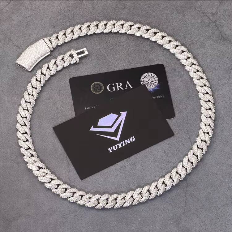 Cheapest Price 6MM-13MM Hip Hop Iced Out Jewelry S925 Silver VVS D Color Diamond Moissanite Cuban Link Chain Factory Price