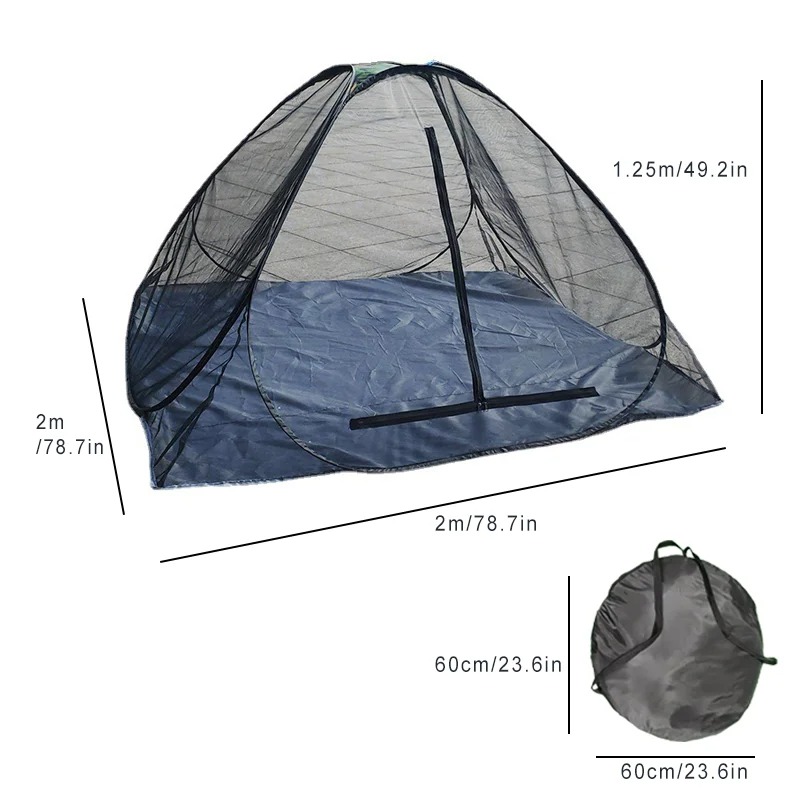 Camping Mosquito Net Tent Portable Folding Mesh Net Tents Camping Single Bed Mosquito Net Tents Automatic Tent Camping Accessory