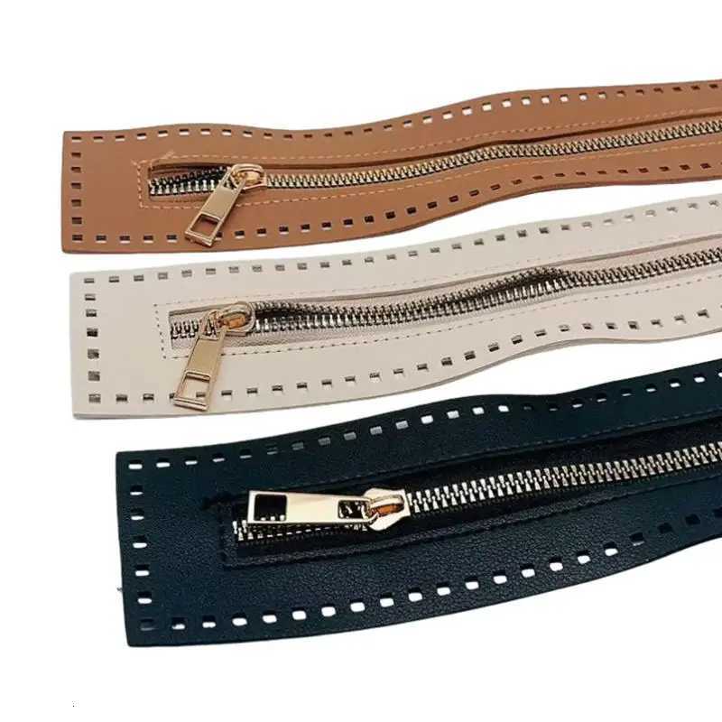 27cm Long Leather Zipper Useful for Crochet Bag Hardware Solid Zipper Sewing Accessory Useful Handbag Leather Zipper Practical G250802