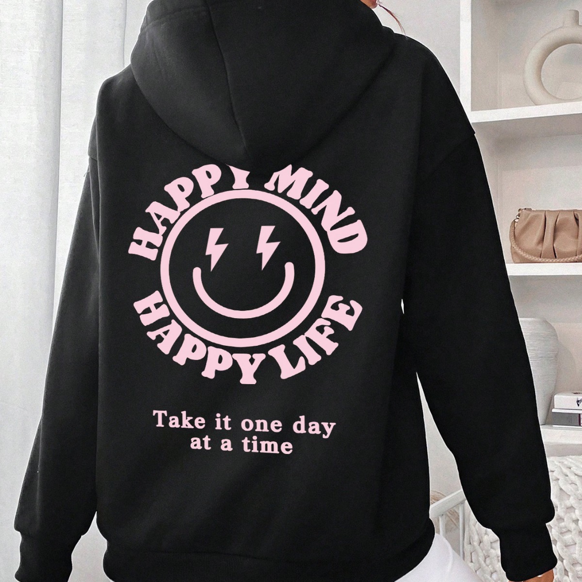 Free shipping designer New Hooded Sweatshirt happymind Hoodie Plain Letter Sweatshirt Oversized Hoodie High quality clothing