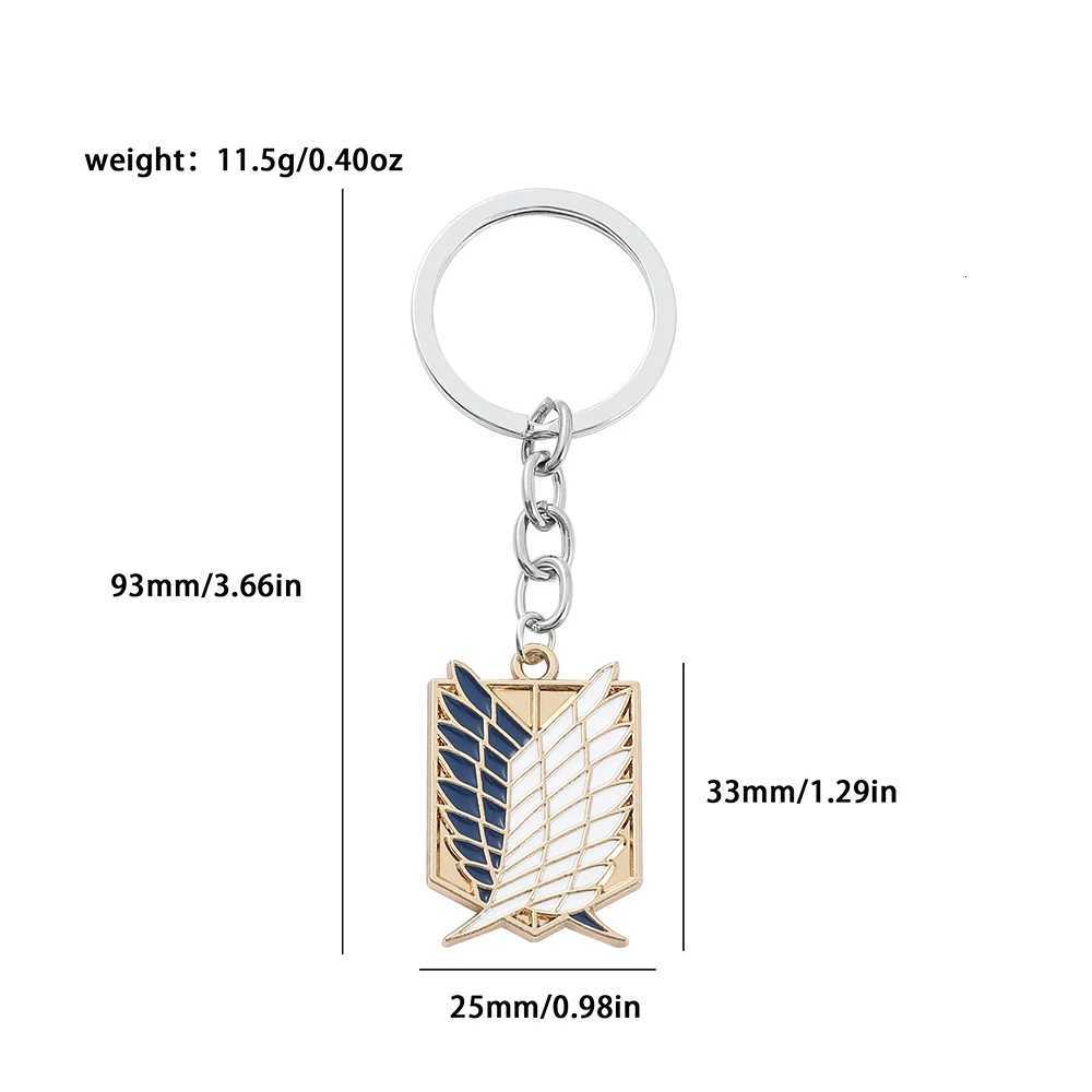 Anime Attack on Titan Enamel Badge Pendant Decoration Metal Keychain for Women Men Jewelry Accessories Gift G250802