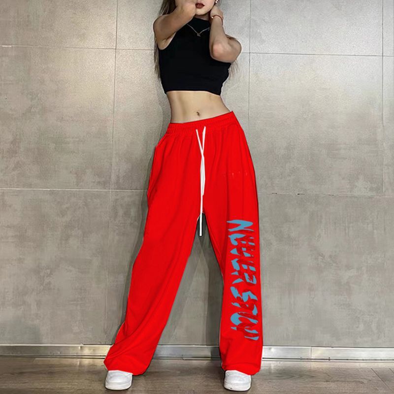 Free shipping designer Jazz Dance Slimming Spring Autumn Trendy Ins Style Sports Jogger Pants for Women Thin Hip Hop Sweatpants High quality clothing