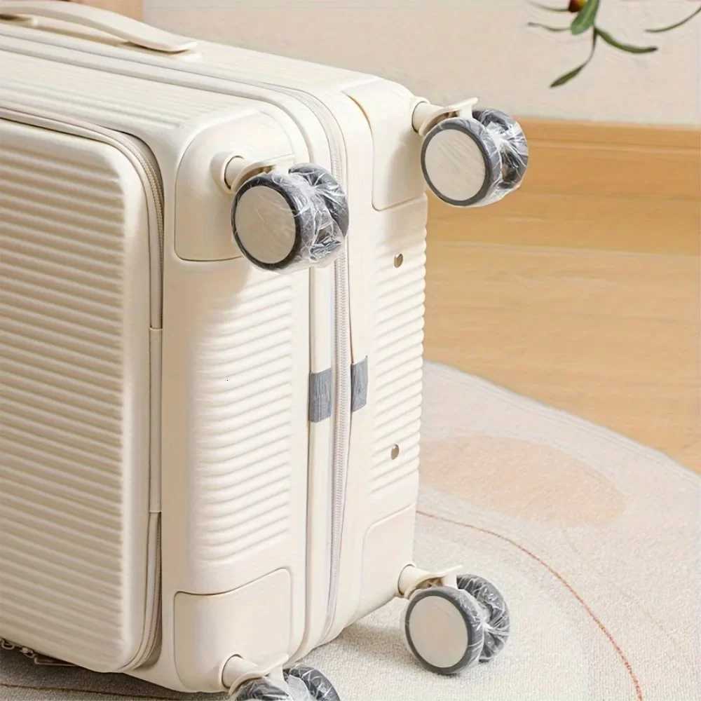 50/80pcs Luggage Wheel Covers - Dustproof Suitcase Protectors Wheel Disposable Travel Accessories for Trolley Cases G250802