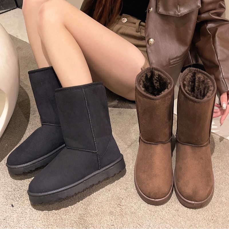Women's Snow Boots new Autumn and Winter Styles Lined and Thickened Warm Snow Cotton Shoes Casual Boots